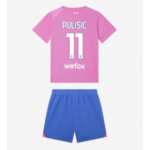 AC Milan Christian Pulisic #11 Rezervni Dres za Dječji 2023-24 Kratak Rukavima (+ kratke hlače)